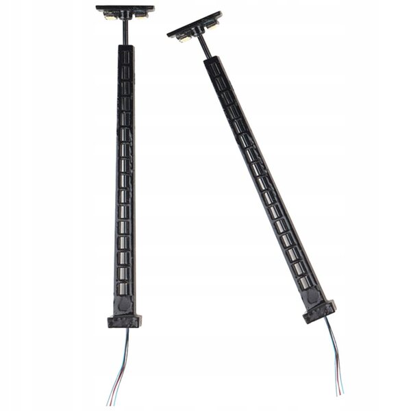 Mini lampada segnaletica ferroviaria nera per mini custodia e decorazioni, set 2 pezzi