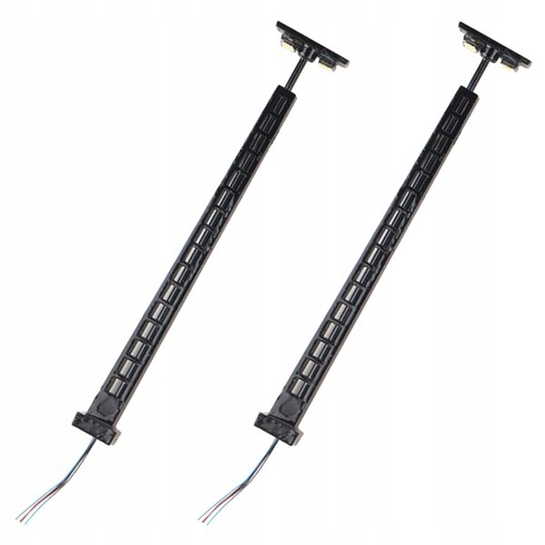 Mini lampada segnaletica ferroviaria nera per mini custodia e decorazioni, set 2 pezzi
