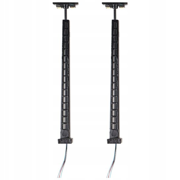 Mini lampada segnaletica ferroviaria nera per mini custodia e decorazioni, set 2 pezzi