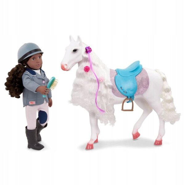 Our Generation Camarillo cavallo bianco 50 cm con accessori per pettinare