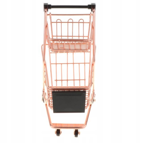Mini carrello della spesa in metallo per decorazione e organizzazione casa