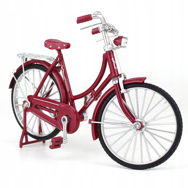 Modello in Metallo di Bicicletta Mountain Bike Rosso per Decorazione e Collezione