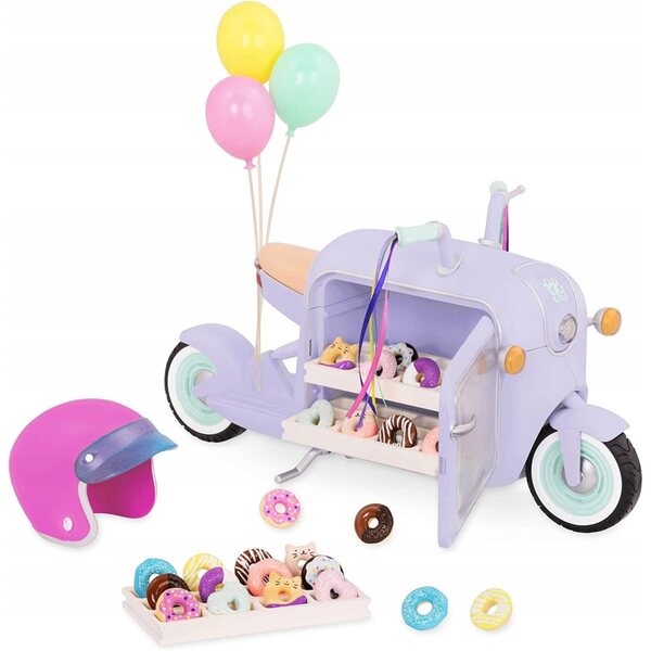 Glitter Girls Puppenauto mit Roller und bunten Accessoires