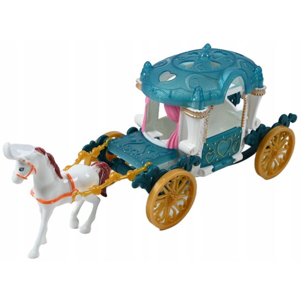 Kareta mit Pferd für Minipuppen-Prinzessin-Zauberspielzeug