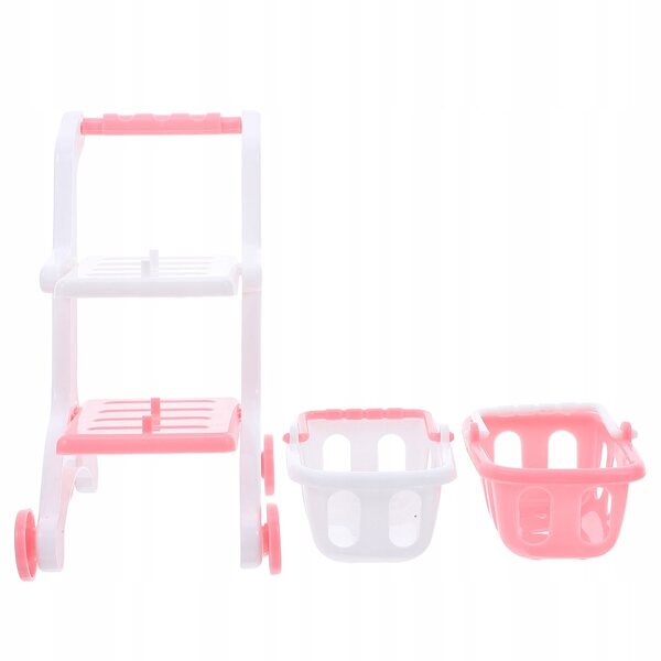 Set mit 8 Mini-Spielzeug-Einkaufswagen für Kinder in verschiedenen Farben