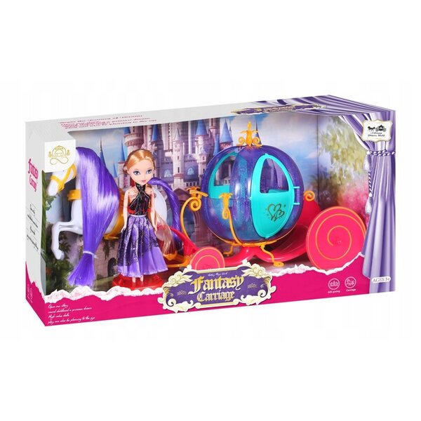 Bajkowa Kareta mit Puppe – Fantasy-Kutschenset für kreative Spiele