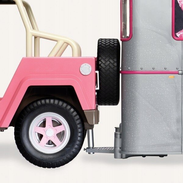 Jeep 4x4 Our Generation con elettronica e tavola da surf per bambole 46cm
