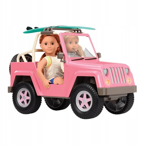 Jeep 4x4 Our Generation con elettronica e tavola da surf per bambole 46cm
