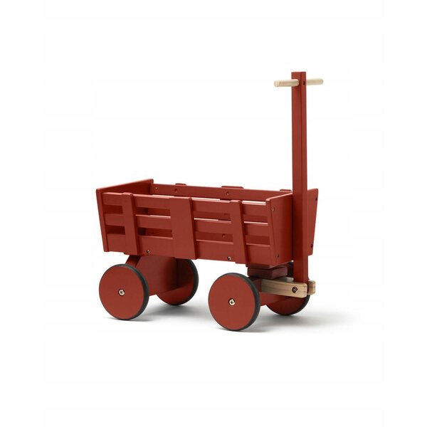 Kid's Concept Puppenwagen aus dunkelrotem Holz für Kinder ab 2 Jahren