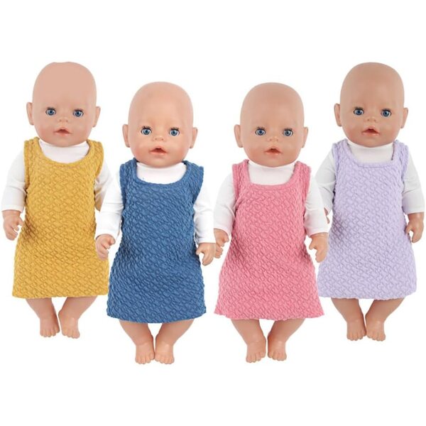 2-teilige Kleidung für 18-Zoll-amerikanische Puppen – vielseitige gelbe Kleidung