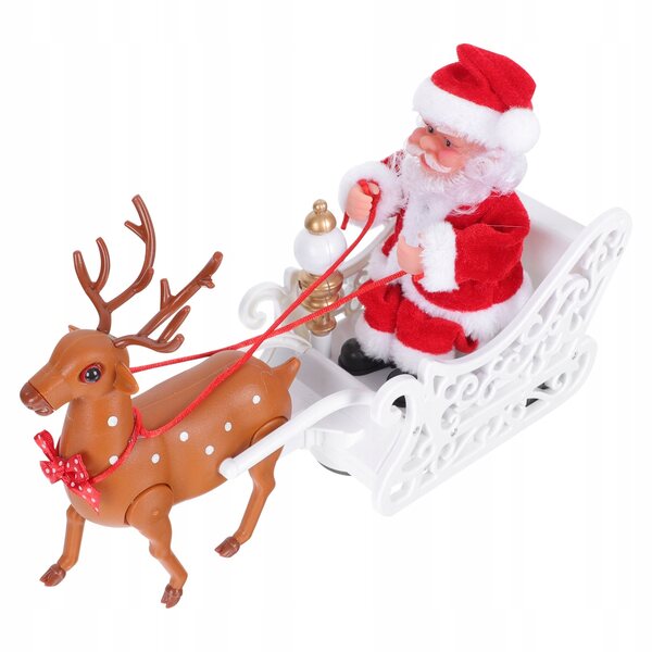 Figura luminosa di Babbo Natale decorazione natalizia rossa 29x17x9 cm