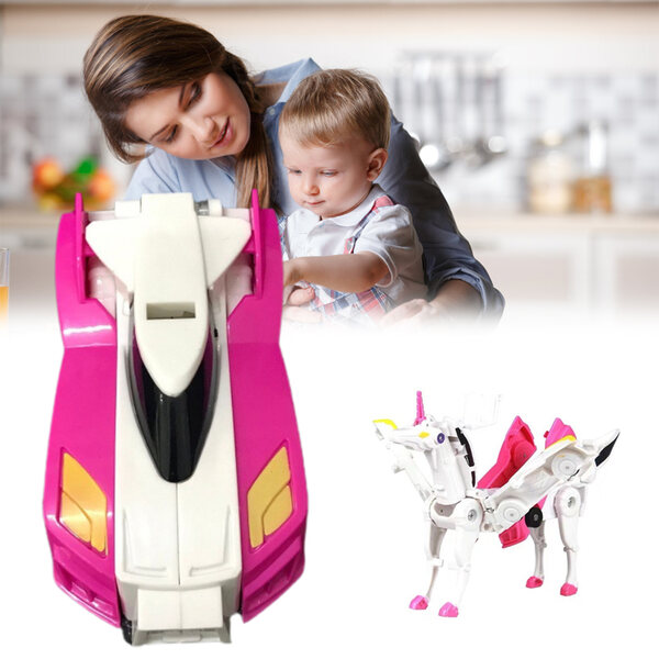 Giocattolo Trasformabile Cavallo Volante e Auto Magnetici per Bambini