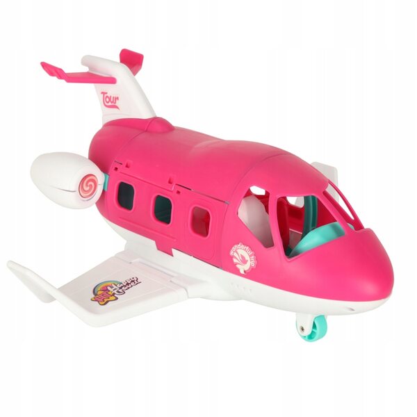 Klappbares Puppenflugzeug mit Stewardess und Zubehör – Spielzeugset