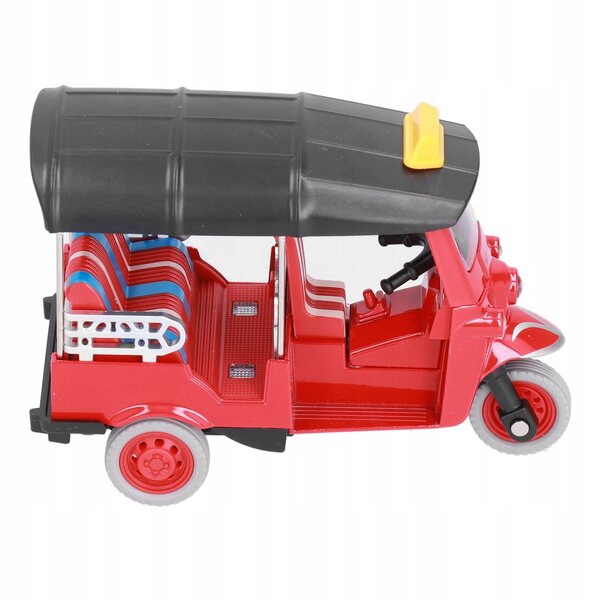 Modello Rosso Tuk Tuk Thai a Tre Ruote con Movimento Pull Back per Bambini