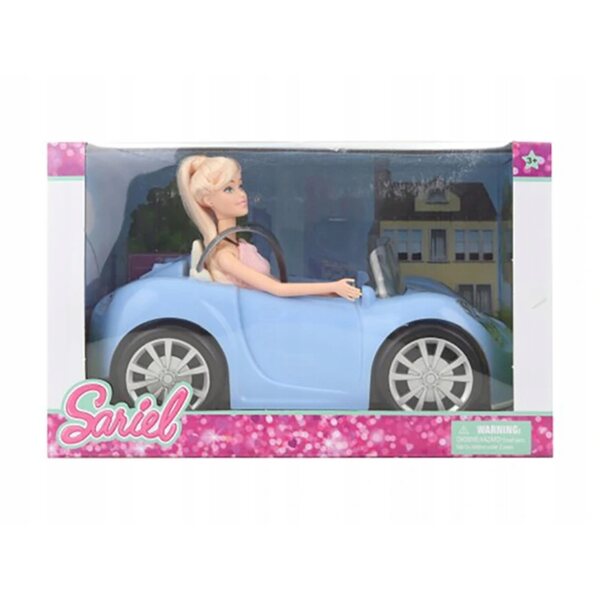 Kunststoff-Puppenauto mit Puppe inklusive 28x11x17 cm Lampen
