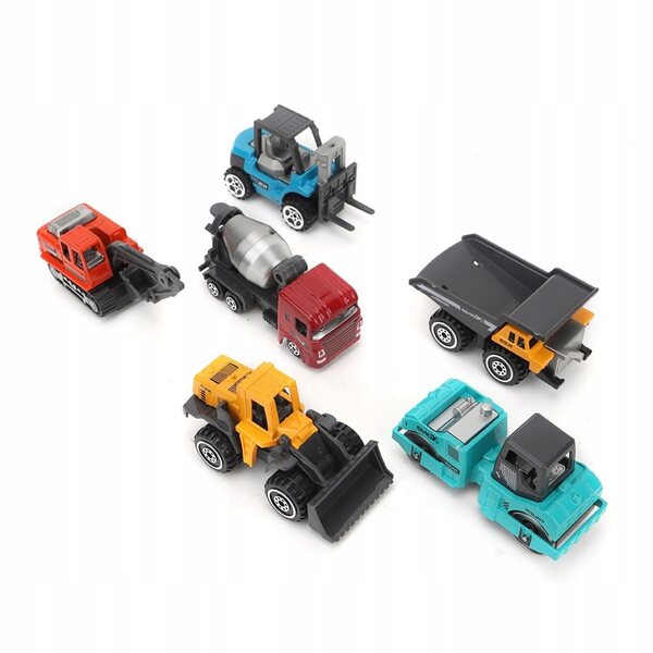 Set mit 6 technischen Automodellen im Maßstab 1:64 für Kinder ab 3 Jahren