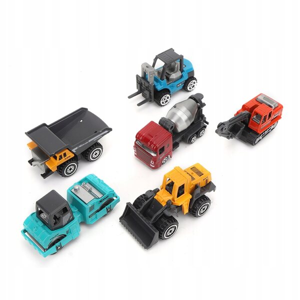 Set mit 6 technischen Automodellen im Maßstab 1:64 für Kinder ab 3 Jahren