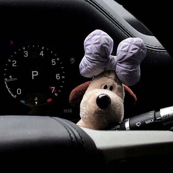 Decorazione Peluche Cane per Indicatori e Tergicristalli Auto Viola