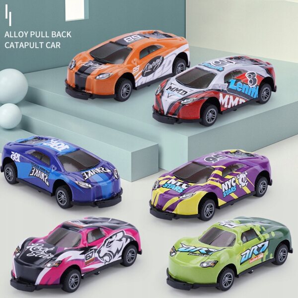 Set 16 Auto Giocattolo Acrobatici con Funzione Rotazione 360° per Bambini