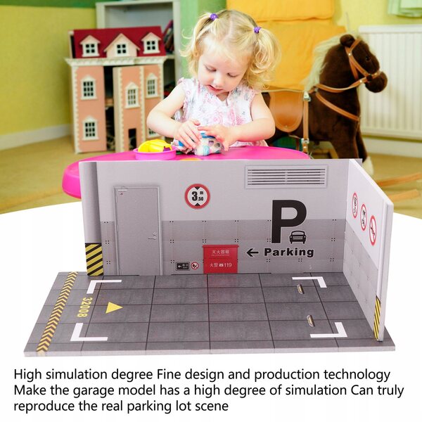 Set 3 modelli parcheggio in PVC scala 1:32, facile montaggio, dettagli realistici