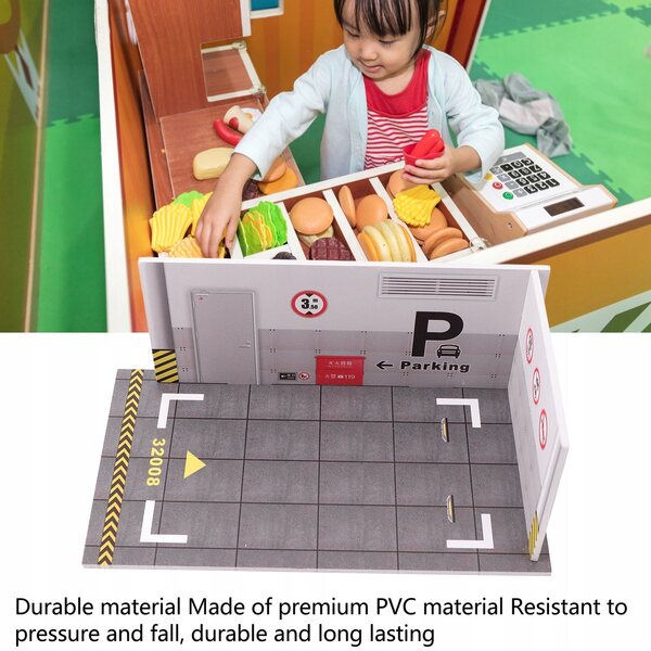 Set 3 modelli parcheggio in PVC scala 1:32, facile montaggio, dettagli realistici