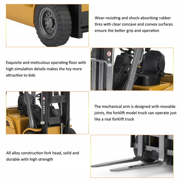 Dziecięcy 1:50 Alloy Engineering Car Forklift Model zabawkowy pojazd
