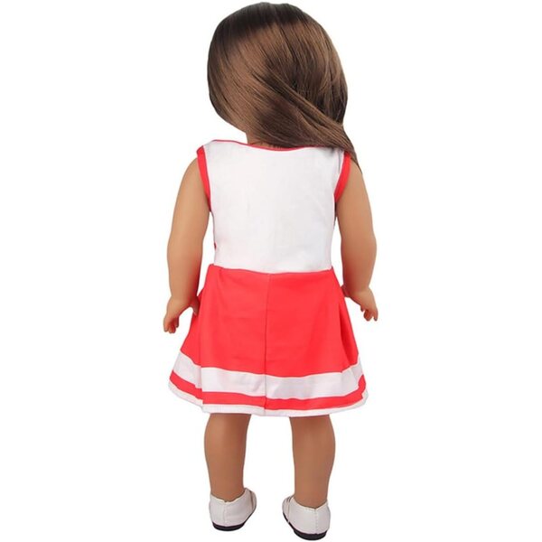 Gestreiftes sportliches Outfit für 18-Zoll-amerikanische Puppen – Freizeitkleidung für 43–46 cm große Puppen