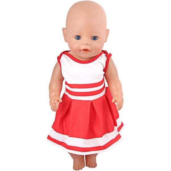 Gestreiftes sportliches Outfit für 18-Zoll-amerikanische Puppen – Freizeitkleidung für 43–46 cm große Puppen