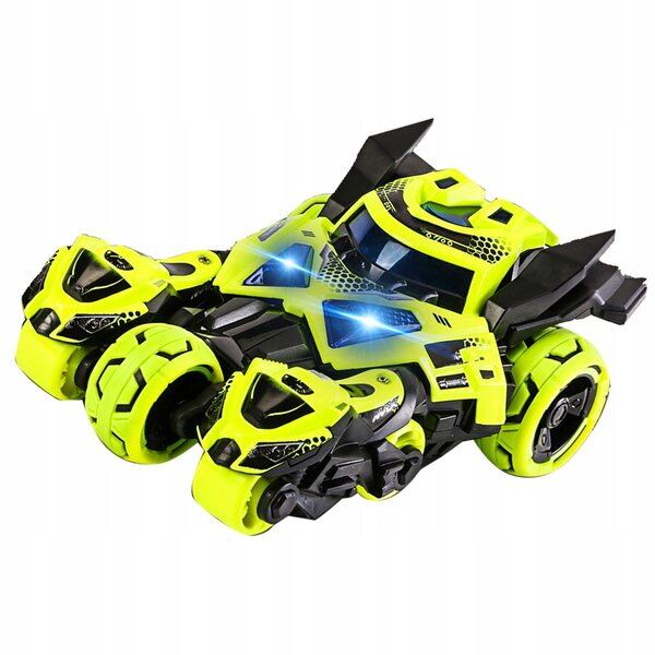 Modello Auto in Metallo Giocattolo con Luci, Suoni e Funzione Pull-Back Giallo