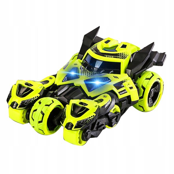Modello Auto in Metallo Giocattolo con Luci, Suoni e Funzione Pull-Back Giallo