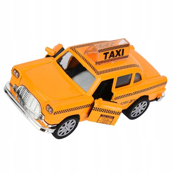 1:32 Metalltaxi-Modell mit Lichtern, Musik und Rückzugsfunktion