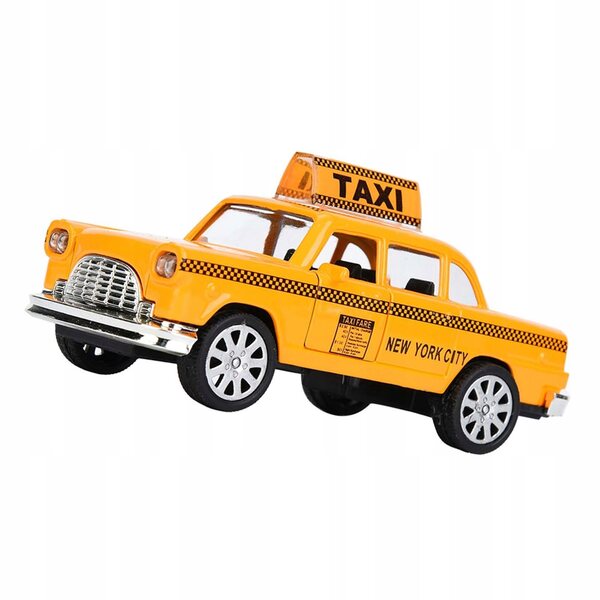 1:32 Metalltaxi-Modell mit Lichtern, Musik und Rückzugsfunktion