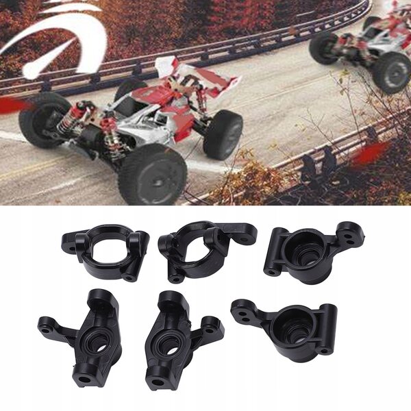 Set Blocchi Sterzo e Posteriori per WLtoys 144001 Auto RC in Plastica Nera