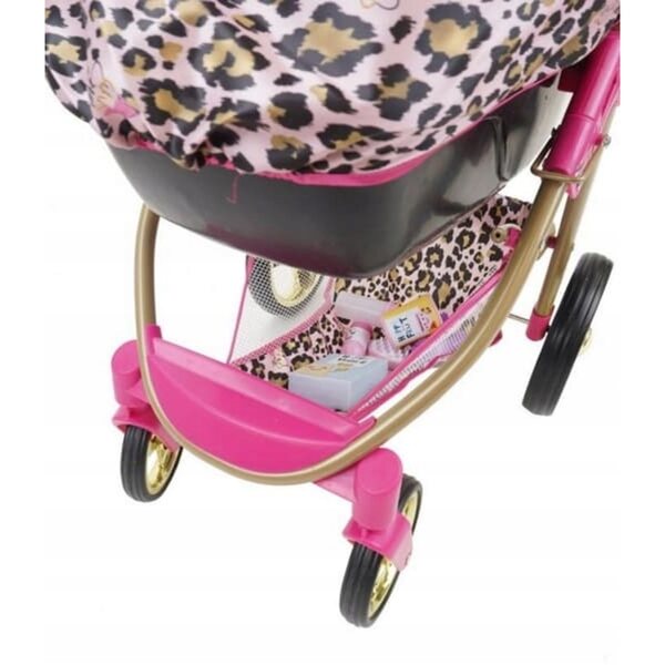 Bella Glam Crew 2-in-1 Puppenwagen mit Zubehör und drehbaren Rädern