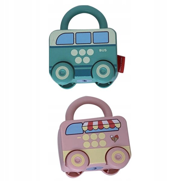 Set mit 2 Miniatur-Lernspielzeugautos mit Schlüssel für Kinder