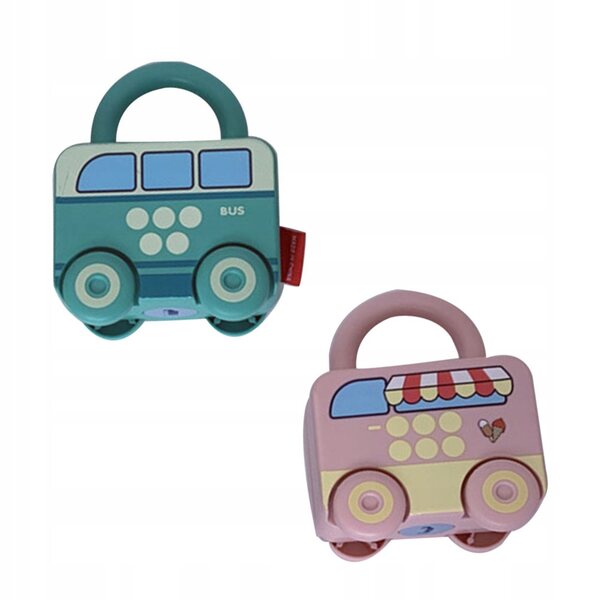 Set mit 2 Miniatur-Lernspielzeugautos mit Schlüssel für Kinder