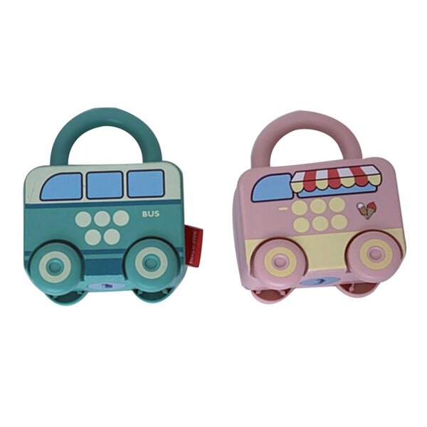 Set mit 2 Miniatur-Lernspielzeugautos mit Schlüssel für Kinder