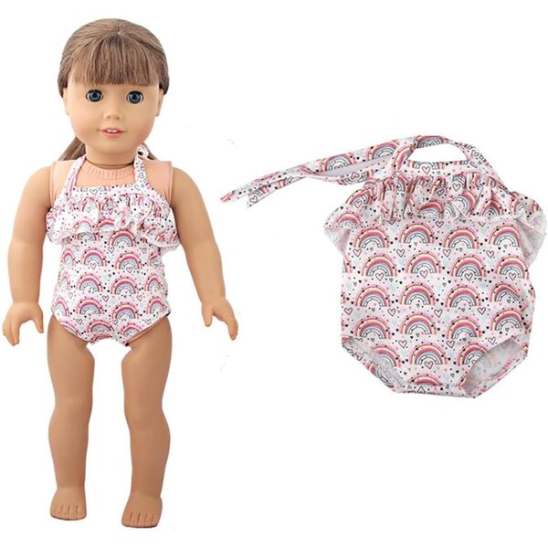 Badeanzug-Outfit für 18-Zoll-amerikanische Puppen, elastisches und langlebiges Accessoire