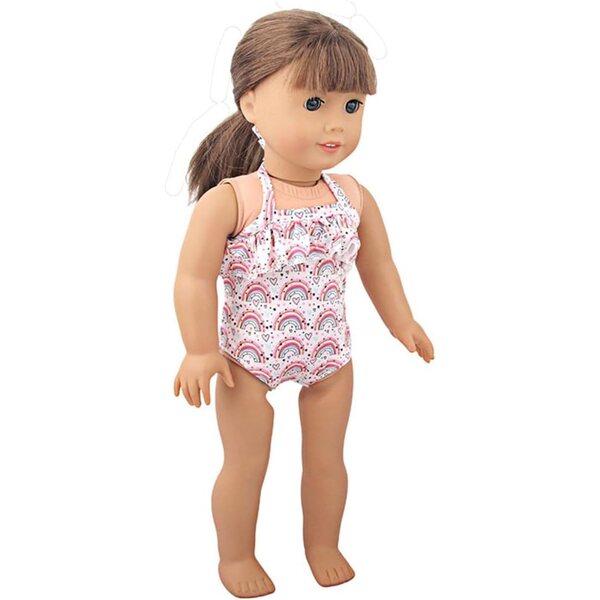 Badeanzug-Outfit für 18-Zoll-amerikanische Puppen, elastisches und langlebiges Accessoire