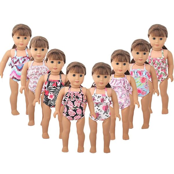 Badeanzug-Outfit für 18-Zoll-amerikanische Puppen, elastisches und langlebiges Accessoire