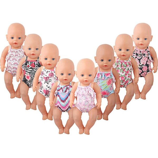 Badeanzug-Outfit für 18-Zoll-amerikanische Puppen, elastisches und langlebiges Accessoire