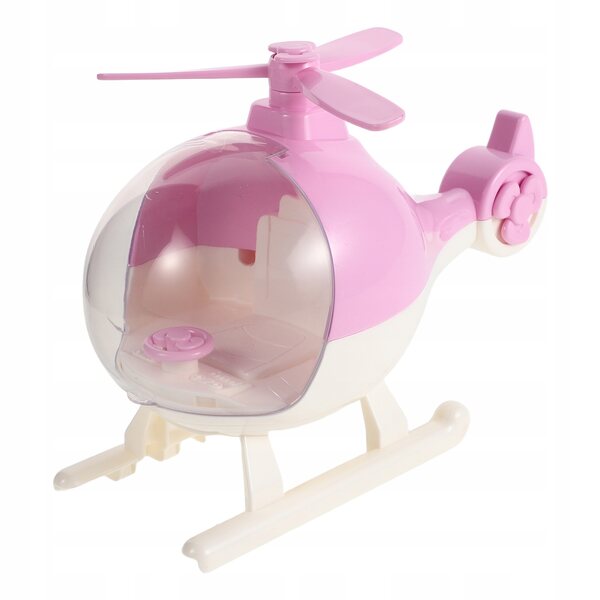 Mini-Helikopter aus rosa Kunststoff für Kinder, interaktives und dekoratives Modell