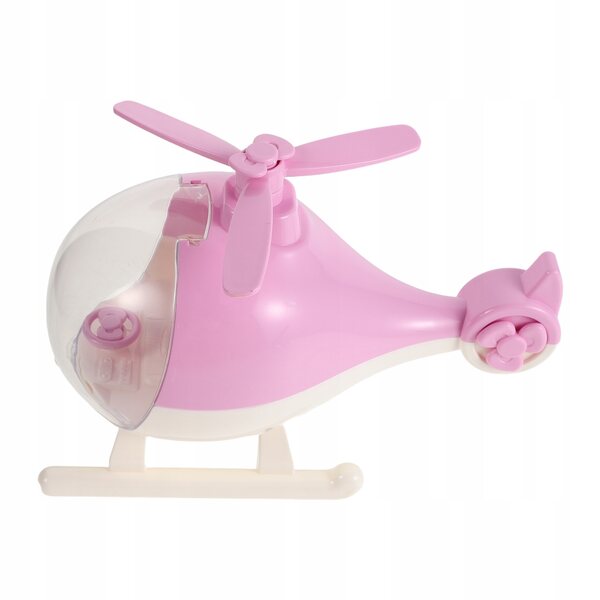 Mini-Helikopter aus rosa Kunststoff für Kinder, interaktives und dekoratives Modell