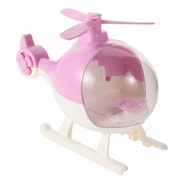 Mini-Helikopter aus rosa Kunststoff für Kinder, interaktives und dekoratives Modell