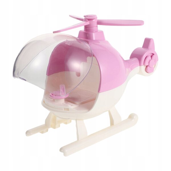 Mini-Helikopter aus rosa Kunststoff für Kinder, interaktives und dekoratives Modell