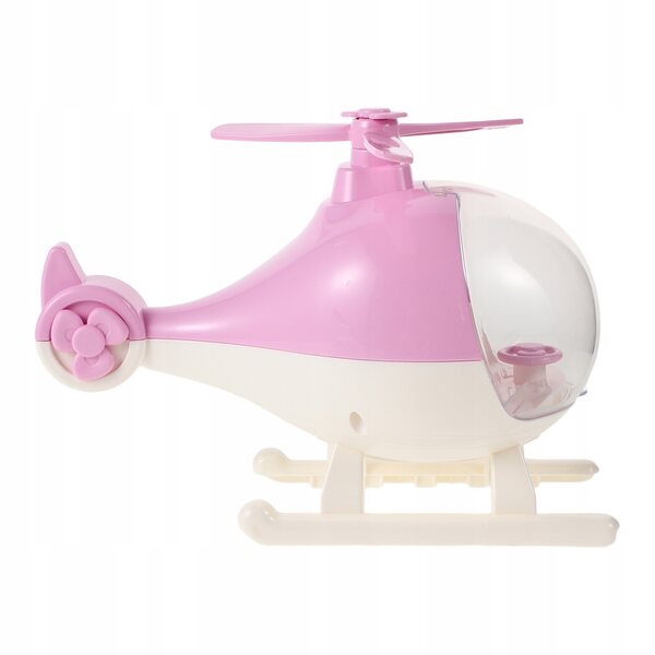 Mini-Helikopter aus rosa Kunststoff für Kinder, interaktives und dekoratives Modell