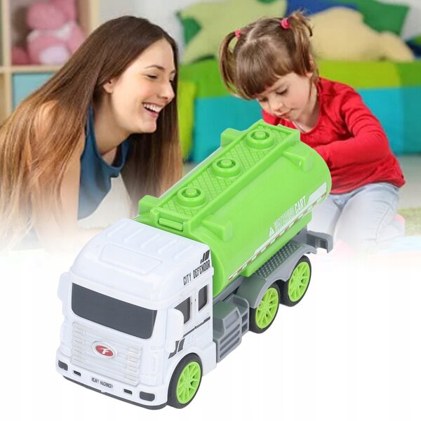 Giocattolo camion dei rifiuti con cisterna per bambini - veicolo in plastica inerte