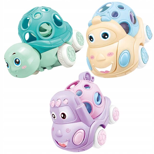 Set 3 Mini Auto Meccaniche Senza Batterie per Bambini in Plastica Resistente