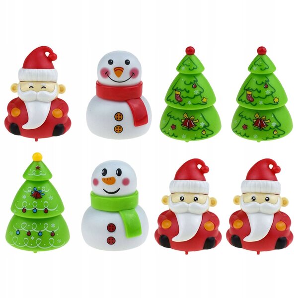 Set mit 8 bunten Rückziehautos mit Weihnachtsmotiv für Kinder