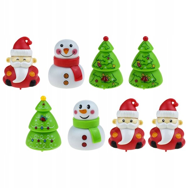 Set mit 8 bunten Rückziehautos mit Weihnachtsmotiv für Kinder